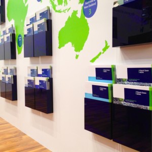 Hitachi – Custom made brochure holders