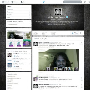 Ministry of Sound – twitter – profile